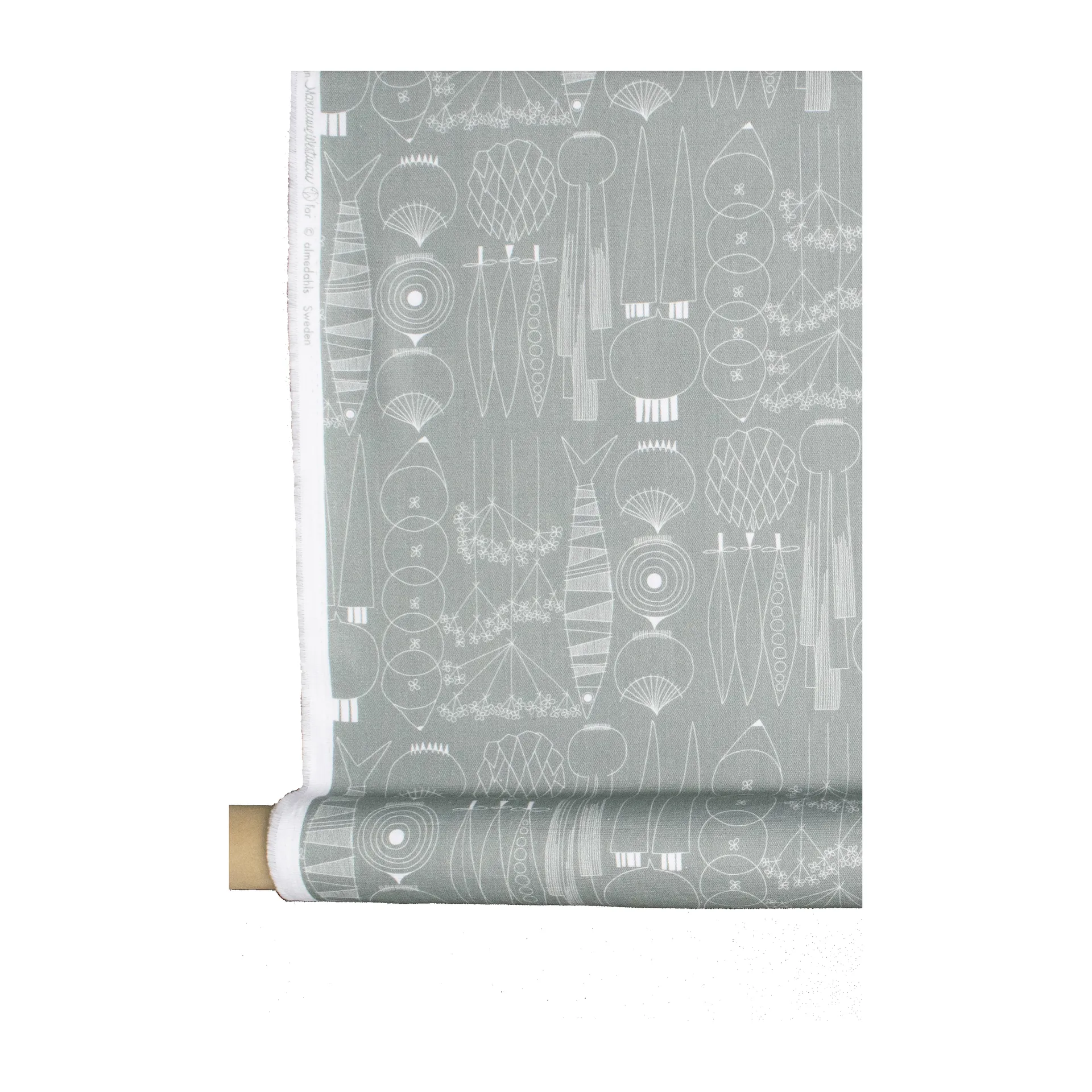 Picknick oilcloth 145 cm, Green grey Almedahls