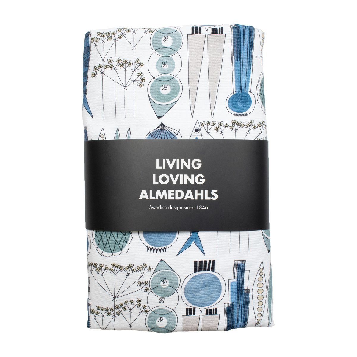 Almedahls Picknick oilcloth 145x220 cm Blue-beige