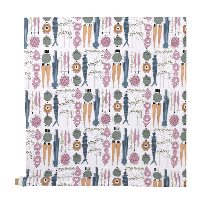 Picknick oilcloth - blue-pink - Almedahls