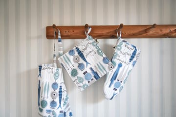 Picknick oven glove small pattern - Blue-beige - Almedahls
