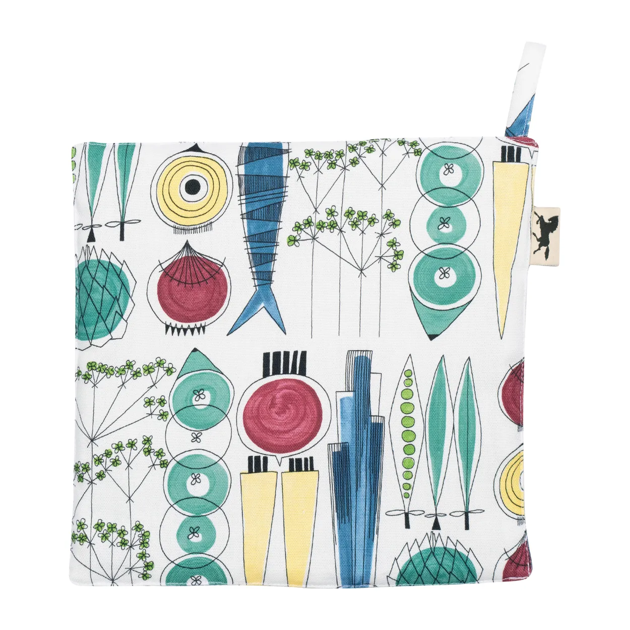 Almedahls Picknick oven mitt 23x23 cm small pattern Multi