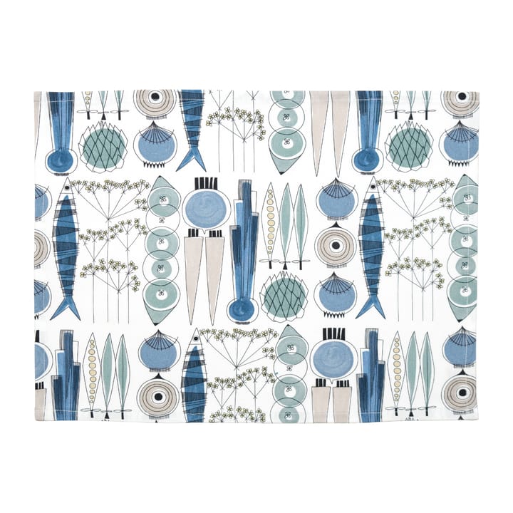 Picknick placemat 34x45 cm 2-pack - Blue-beige - Almedahls