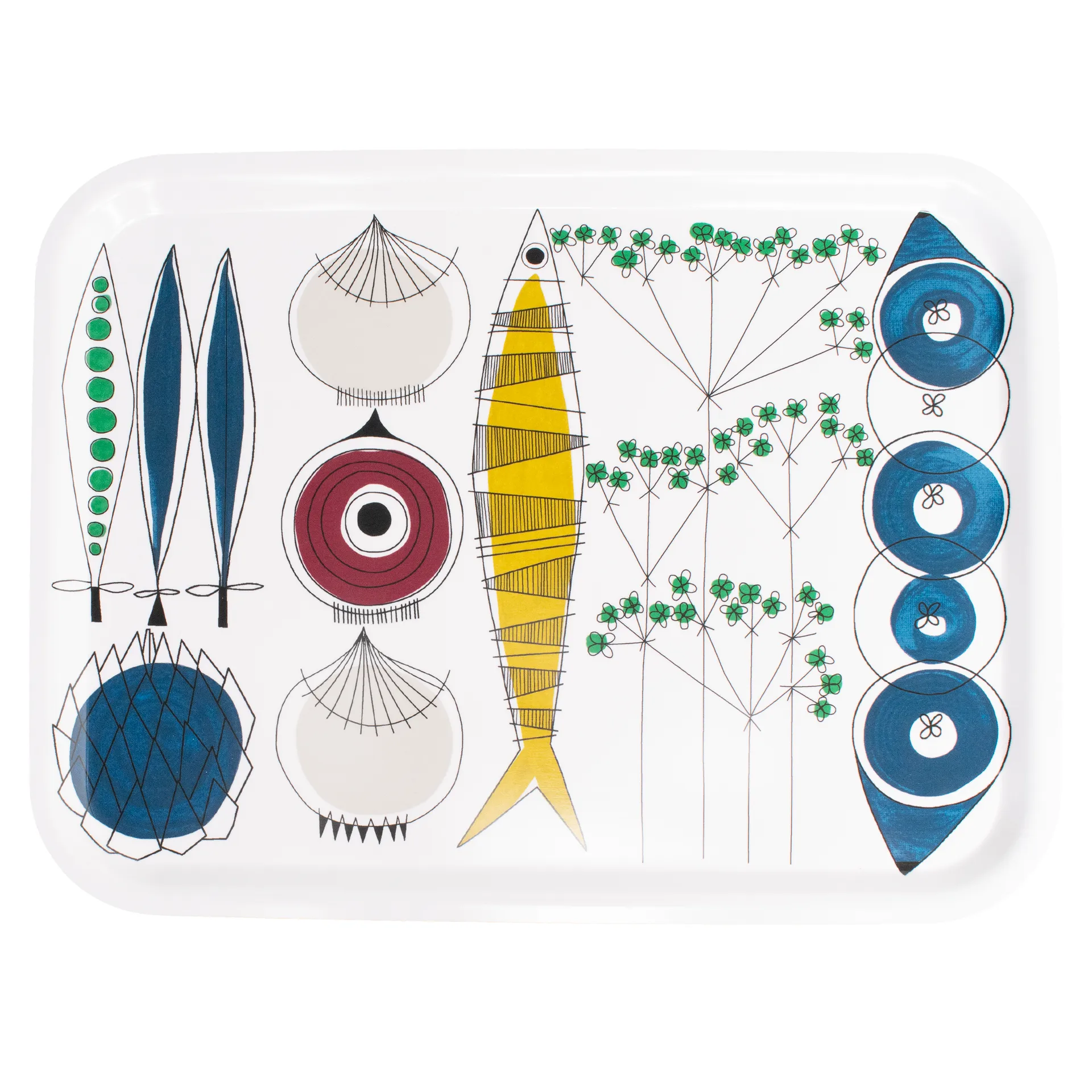 Picknick tray 20x27 cm, blue-multi Almedahls