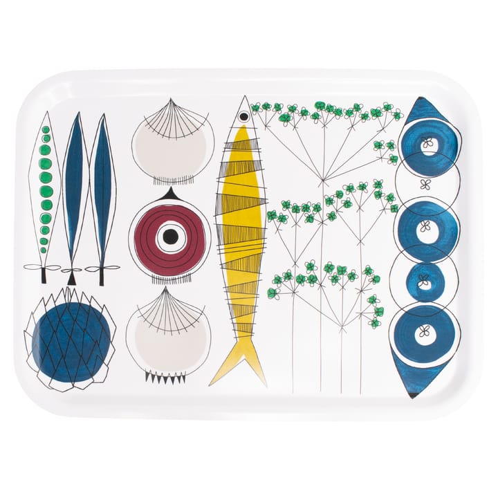 Picknick tray 20x27 cm - blue-multi - Almedahls