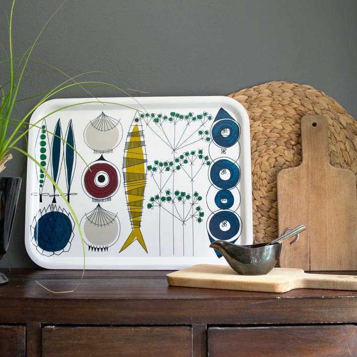 Picknick tray 20x27 cm, blue-multi Almedahls