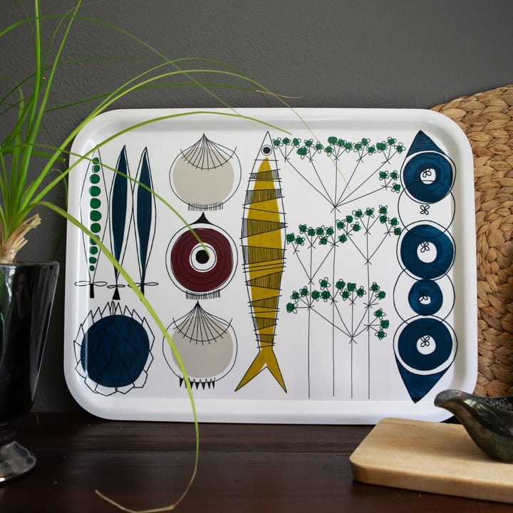 Picknick tray 33x43 cm, blue-multi Almedahls