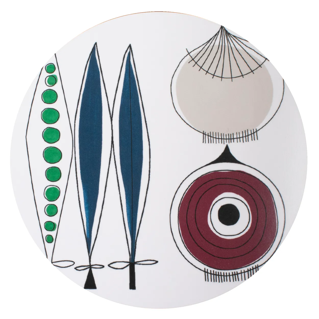 Almedahls Picknick trivet onion o21 cm blue-multi | Scandinavian Design | Trivets | Multi