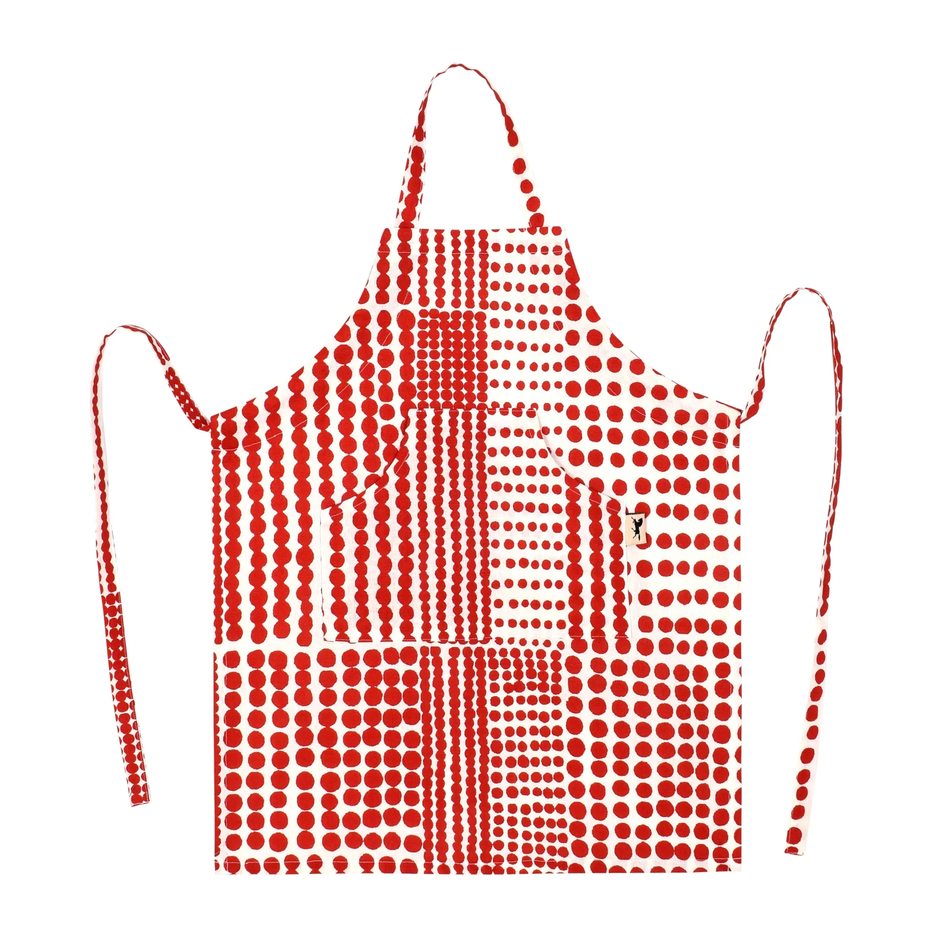 Polka dot apron children, Red-white Almedahls
