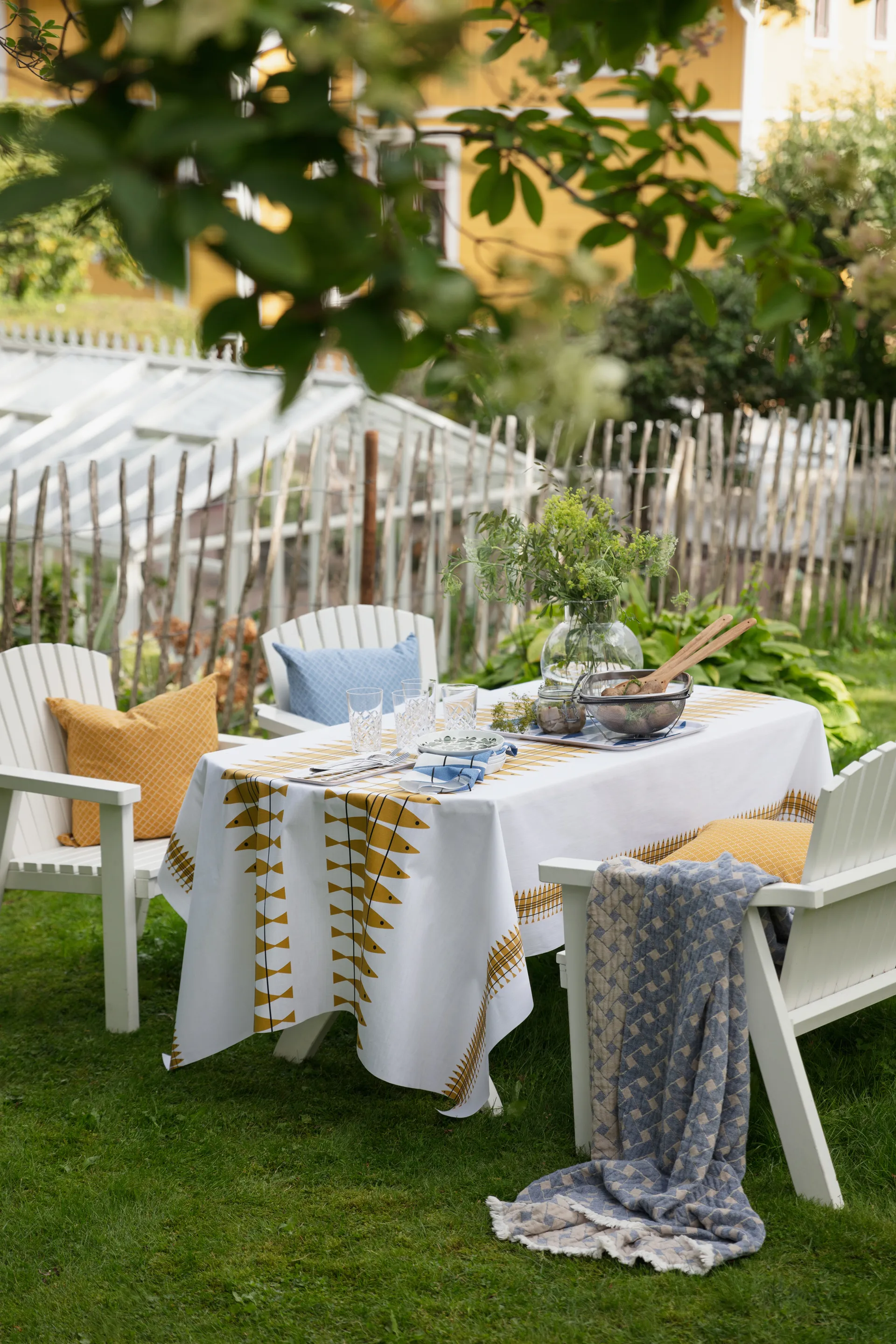 Prickruta cushion cover 47x47 cm, Ochre Almedahls