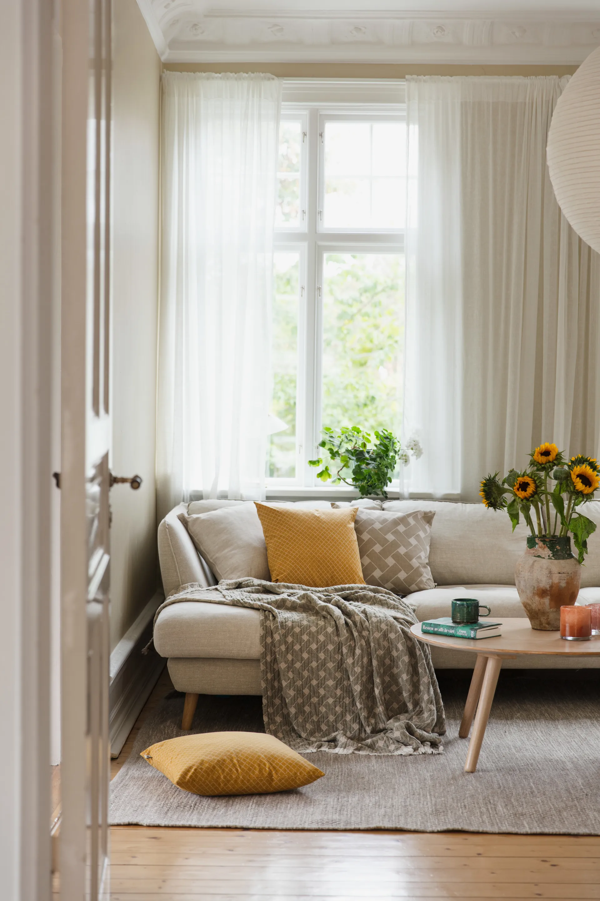 Prickruta cushion cover 47x47 cm, Ochre Almedahls