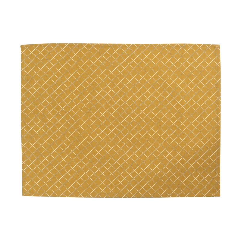 Almedahls Prickruta placemat 34x45 cm 2-pack Ochre