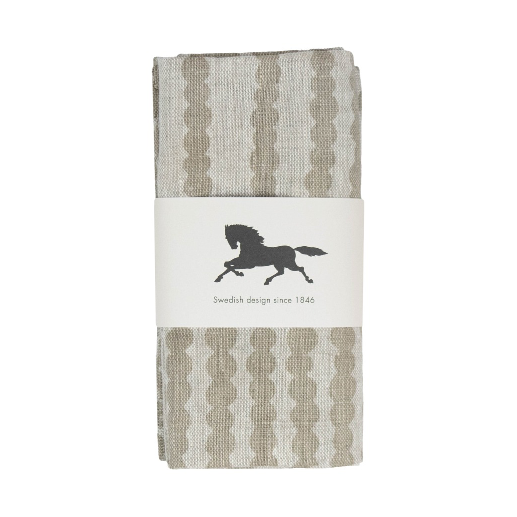 Almedahls Pricktyg fabric napkin 45x45 cm 2-pack Nature-taupe