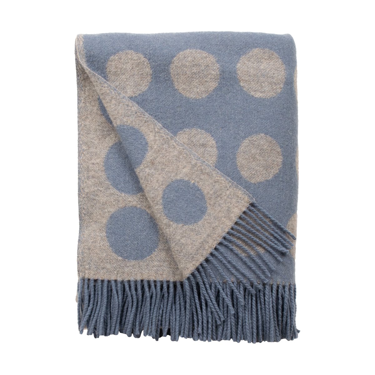Almedahls Pricktyg throw 130x170 cm Blue-beige