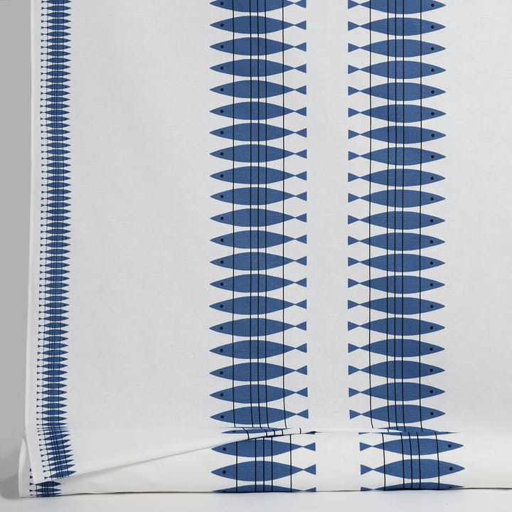 Sill fabric - white-blue - Almedahls