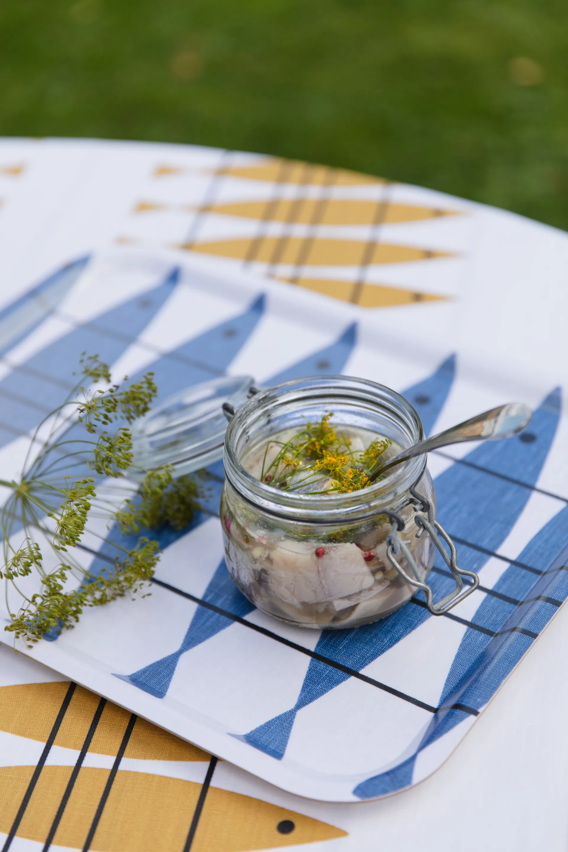 Sill oilcloth by the metre, Ochre Almedahls