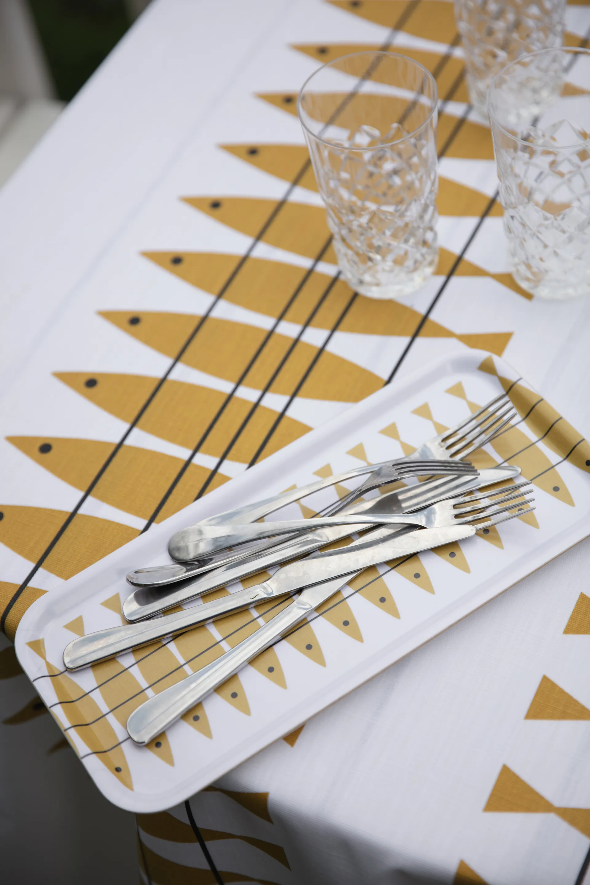 Sill oilcloth by the metre, Ochre Almedahls