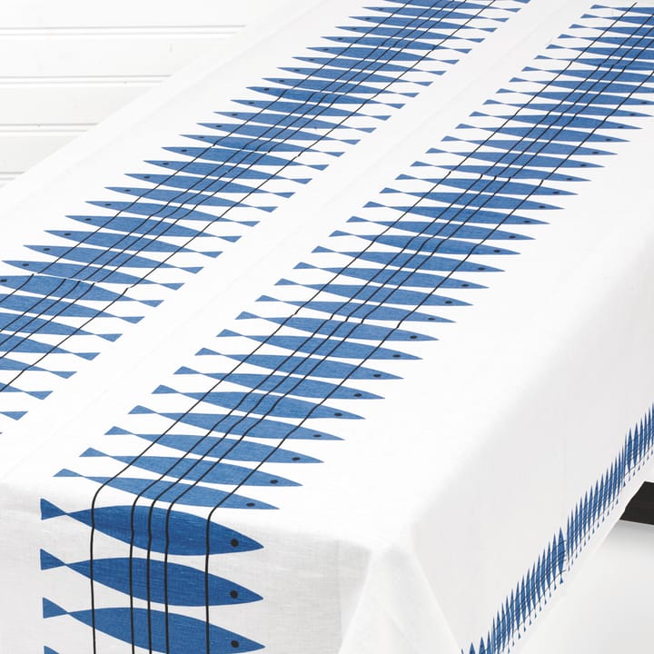 Sill tablecloth - blue-white - Almedahls