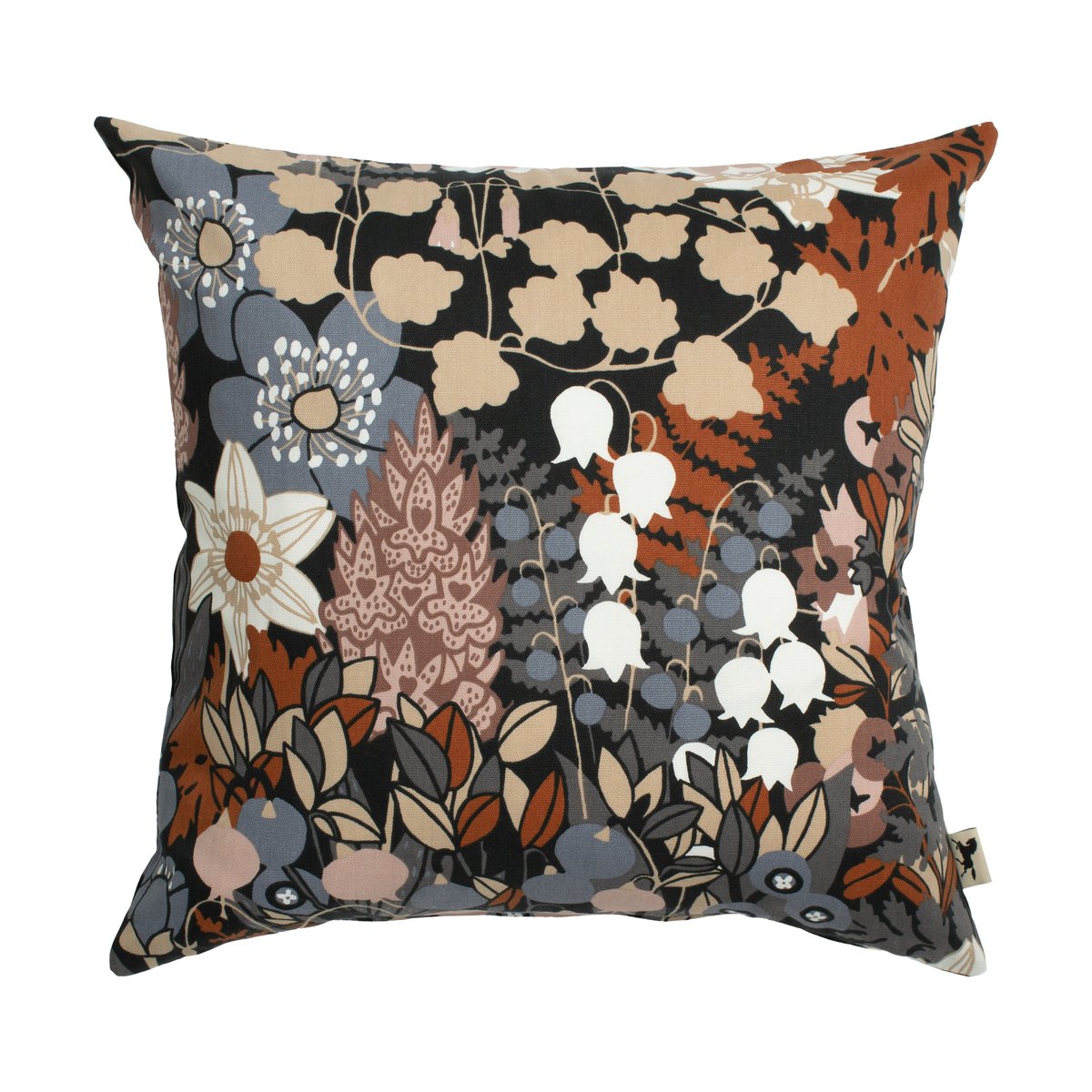 Almedahls Skogen cushion cover 47x47 cm Blue-brown | Scandinavian Design | Cushion covers | Blue