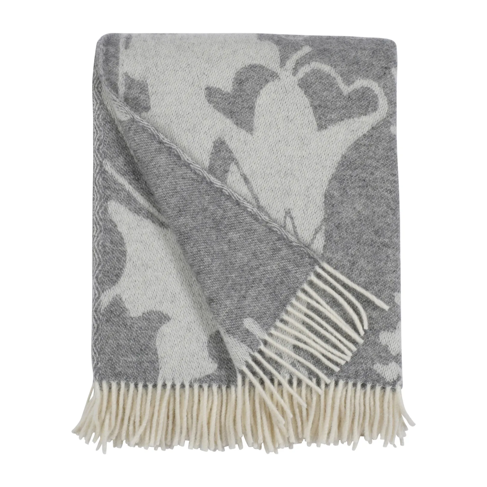 Skogen throw 130x170 cm, Grey-off white Almedahls