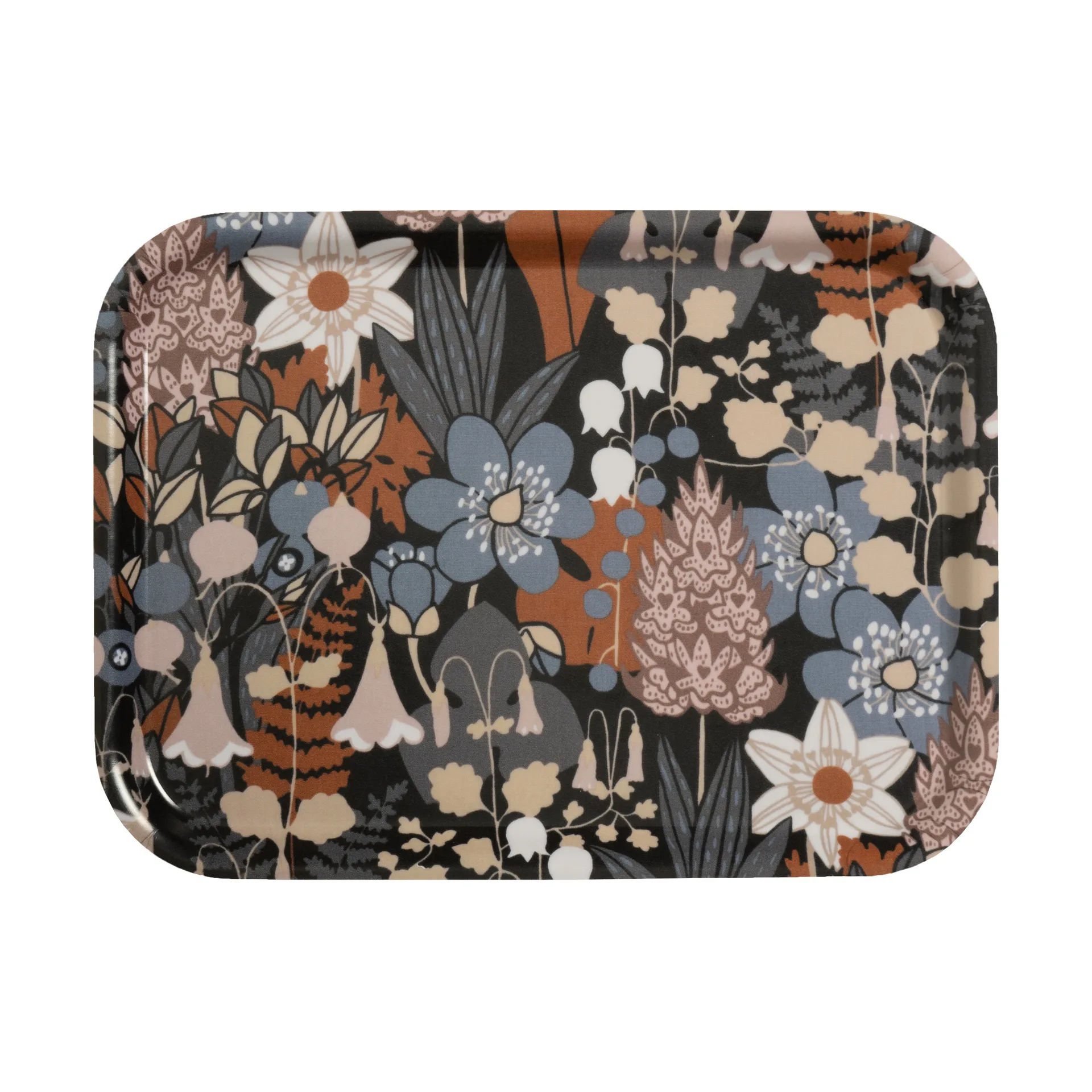 Skogen tray 20x27 cm, Blue-brown Almedahls
