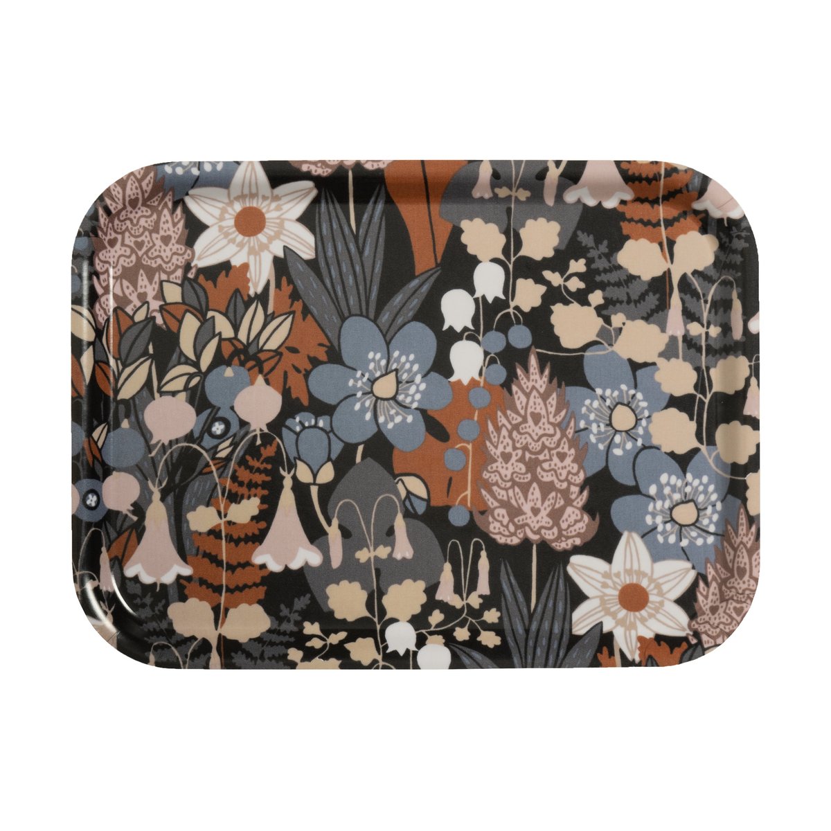 Almedahls Skogen tray 20x27 cm Blue-brown | Scandinavian Design | Trays | Blue