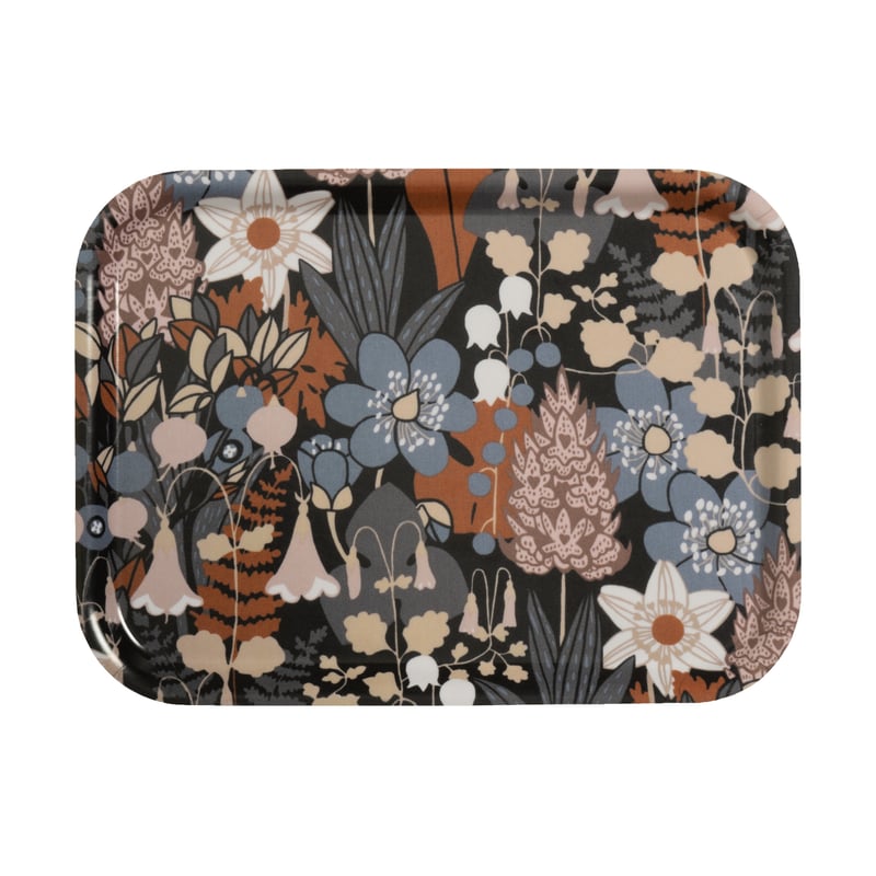 Almedahls Skogen tray 20x27 cm Blue-brown