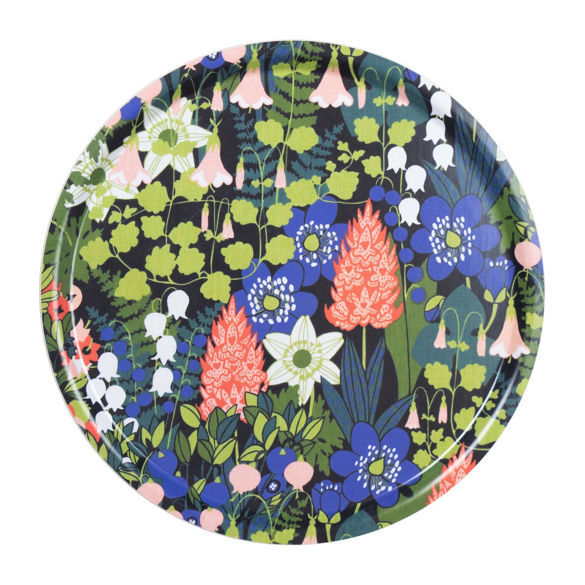 Almedahls Skogen tray o38 cm o38 | Scandinavian Design | Trays | Black