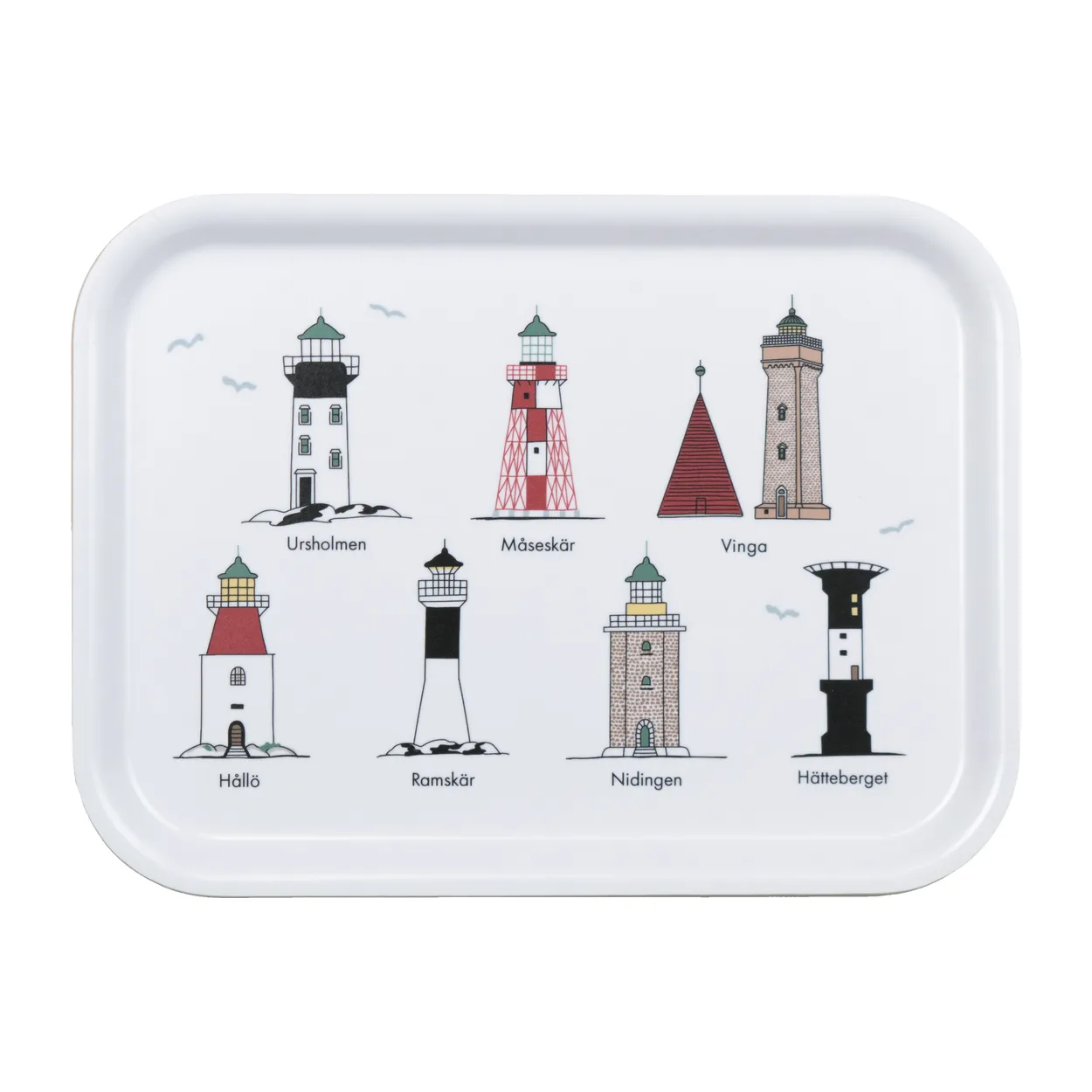 Almedahls Svenska fyrar tray 20x27 cm Multi | Scandinavian Design | Trays | Multi