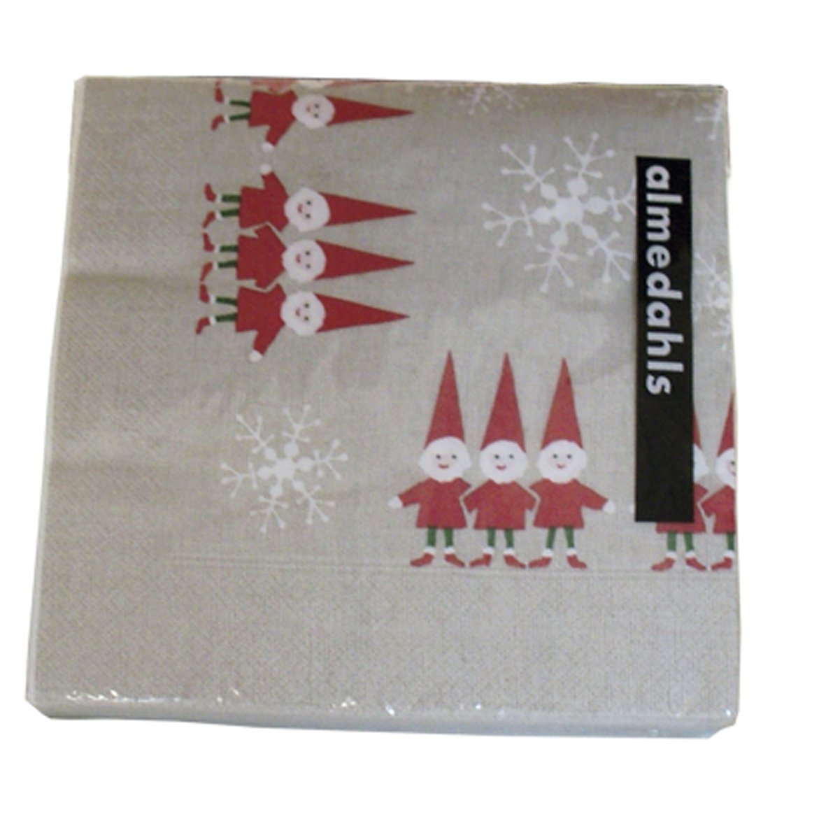 Almedahls Tomtenisse paper napkin 20-pack red | Scandinavian Design | Paper napkins | Beige