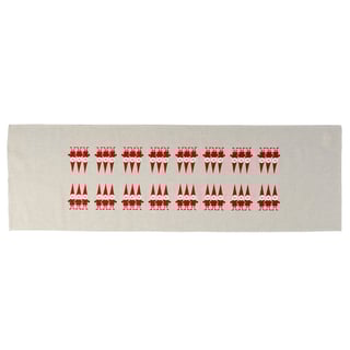 Almedahls Tomtenisse table runner red santas