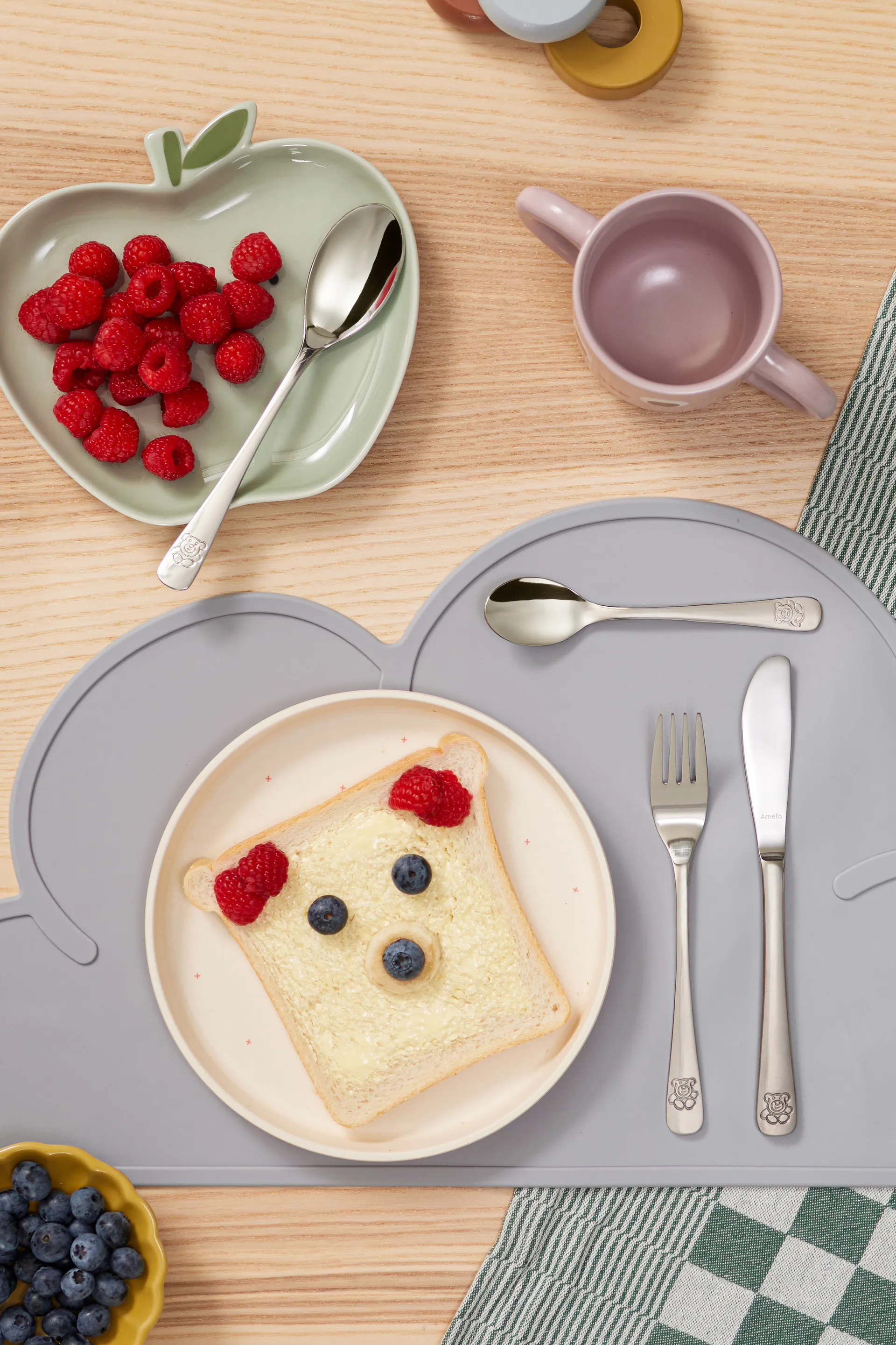 Bear children's cutlery 3 pieces, Stainless steel Amefa