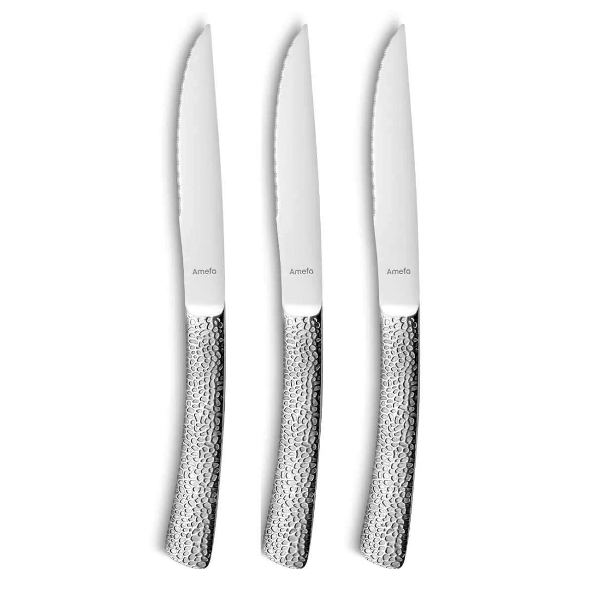 Amefa Bongo grill knife 3-pack Stainless steel | Scandinavian Design | Table cutlery | Silver-coloured
