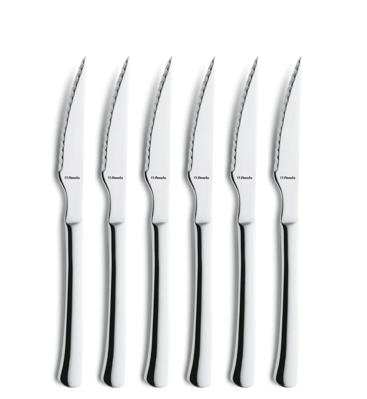Amefa Chuletero grill knife 6-pack Stainless steel | Scandinavian Design | Table cutlery | Silver-coloured