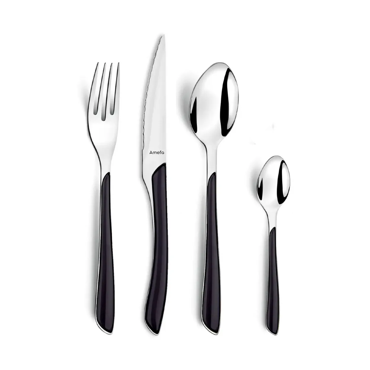 Amefa Eclat cutlery set 16 pieces Black | Scandinavian Design | Cutlery sets | Black