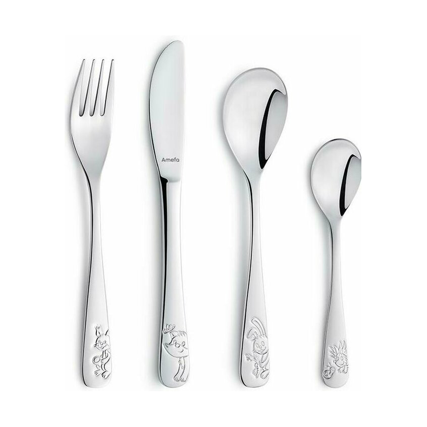 Amefa Forest Friends children's cutlery set 4-pack Stainless steel
