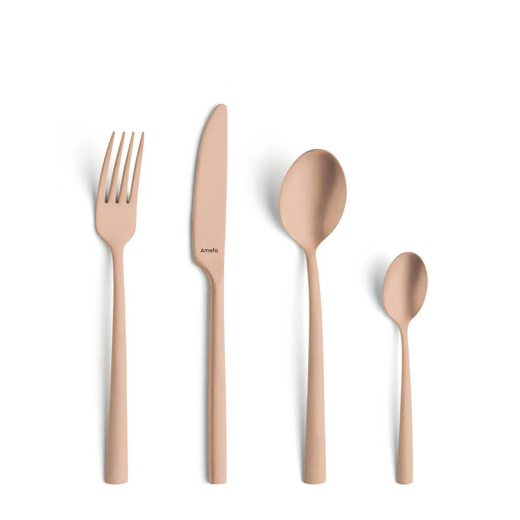 Manille Vintage cutlery set 16 pieces, Copper Amefa