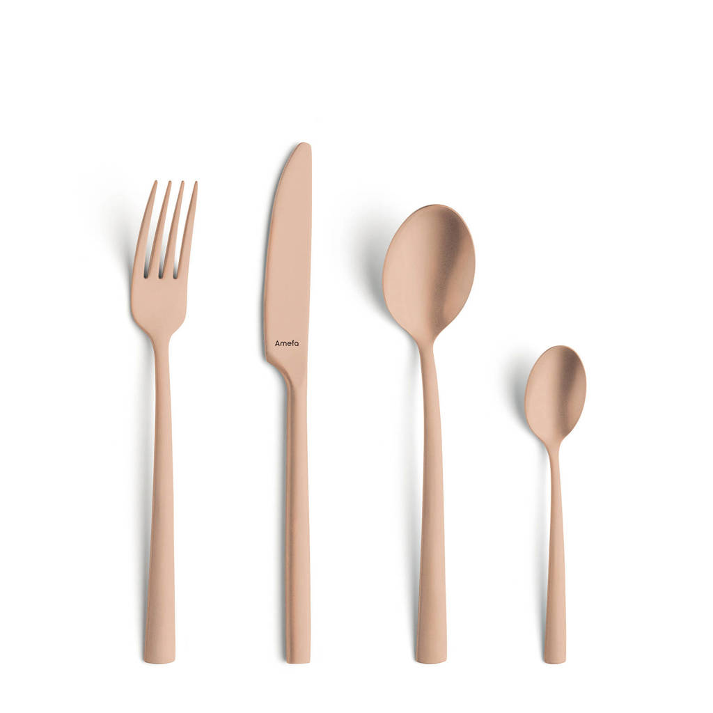 Amefa Manille Vintage cutlery set 16 pieces Copper | Scandinavian Design | Cutlery sets | Brown