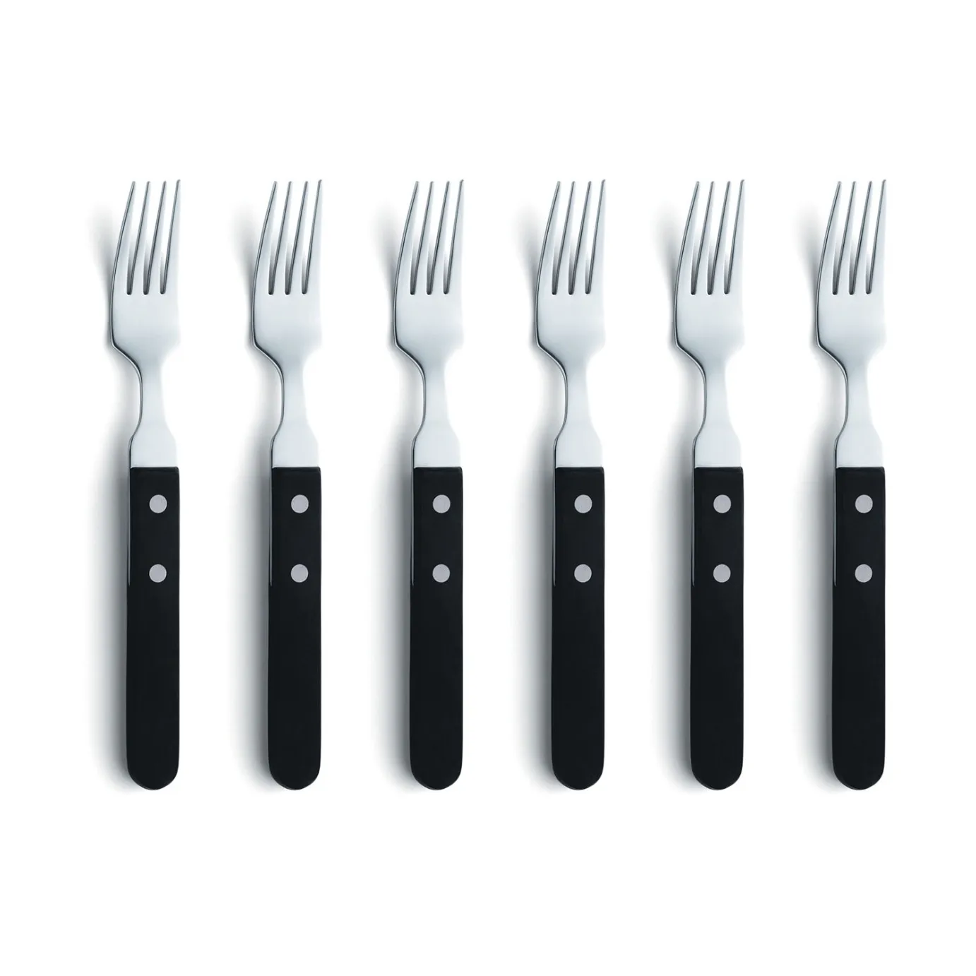Pizza grill fork 6-pack, Black Amefa