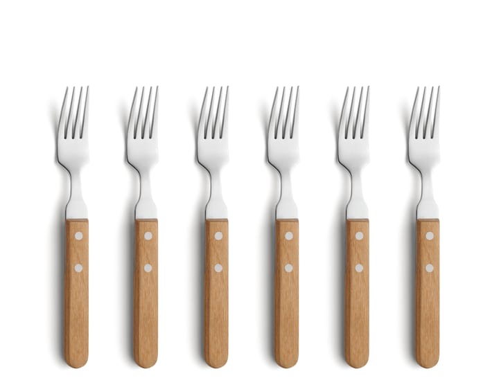 Pizza grill fork 6-pack - Oak - Amefa