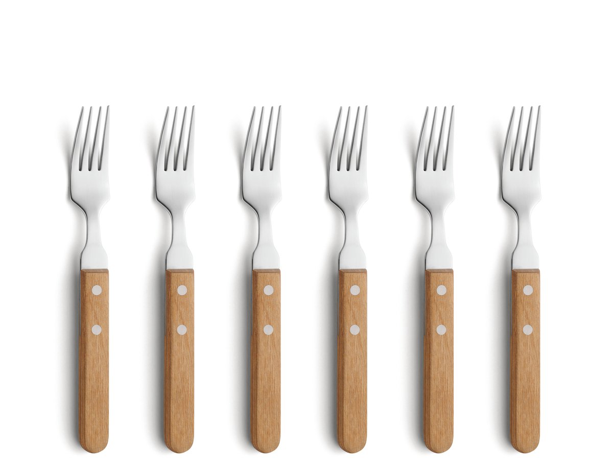 Amefa Pizza grill fork 6-pack Oak | Scandinavian Design | Table cutlery |