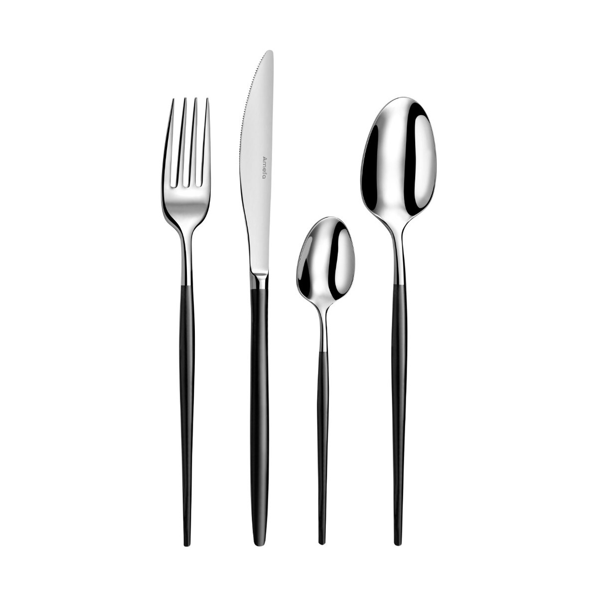 Amefa Soprano cutlery set 16 pieces Black | Scandinavian Design | Cutlery sets | Black