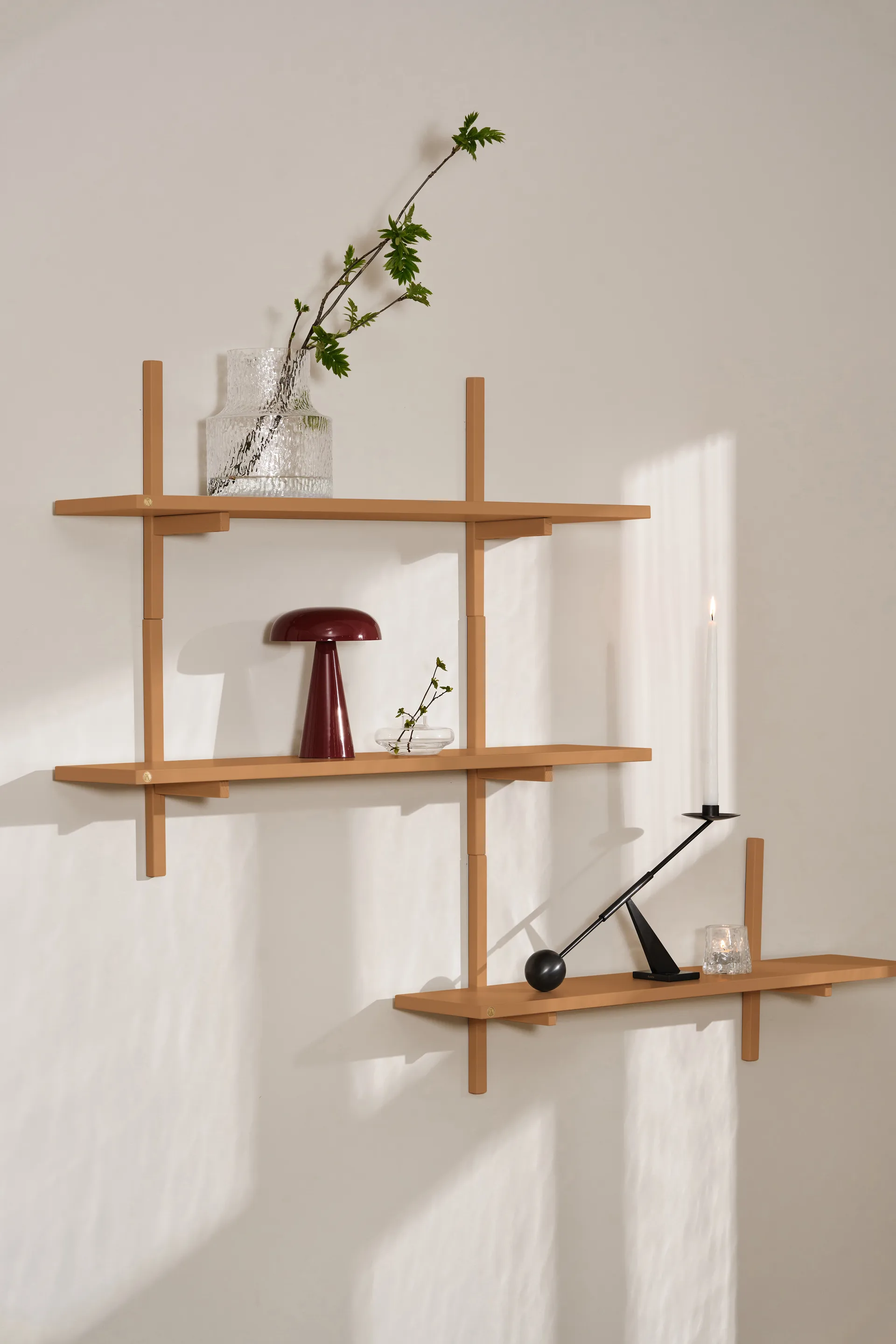 A-Light Shelf wall shelf Special Edition, Brown beige 90x21x35 cm Andersen Furniture