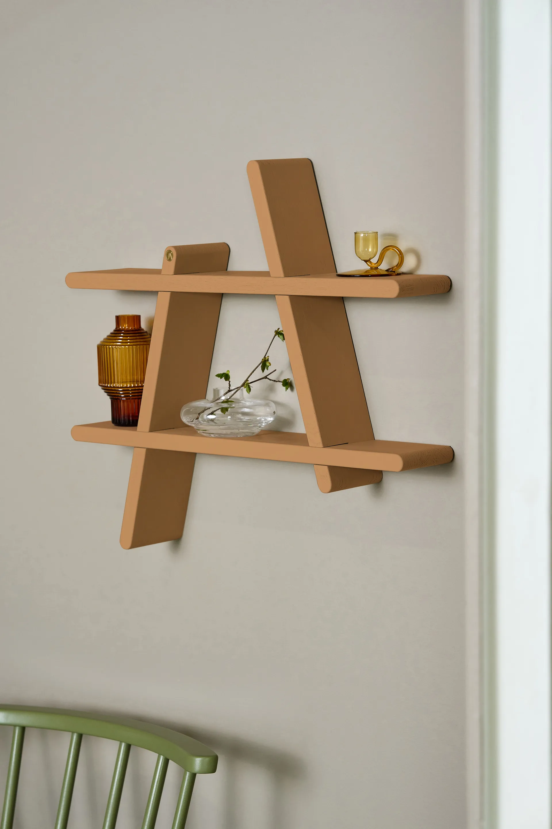 A-Shelf wall shelf Special Edition, Brown beige L 78x12x67 cm Andersen Furniture