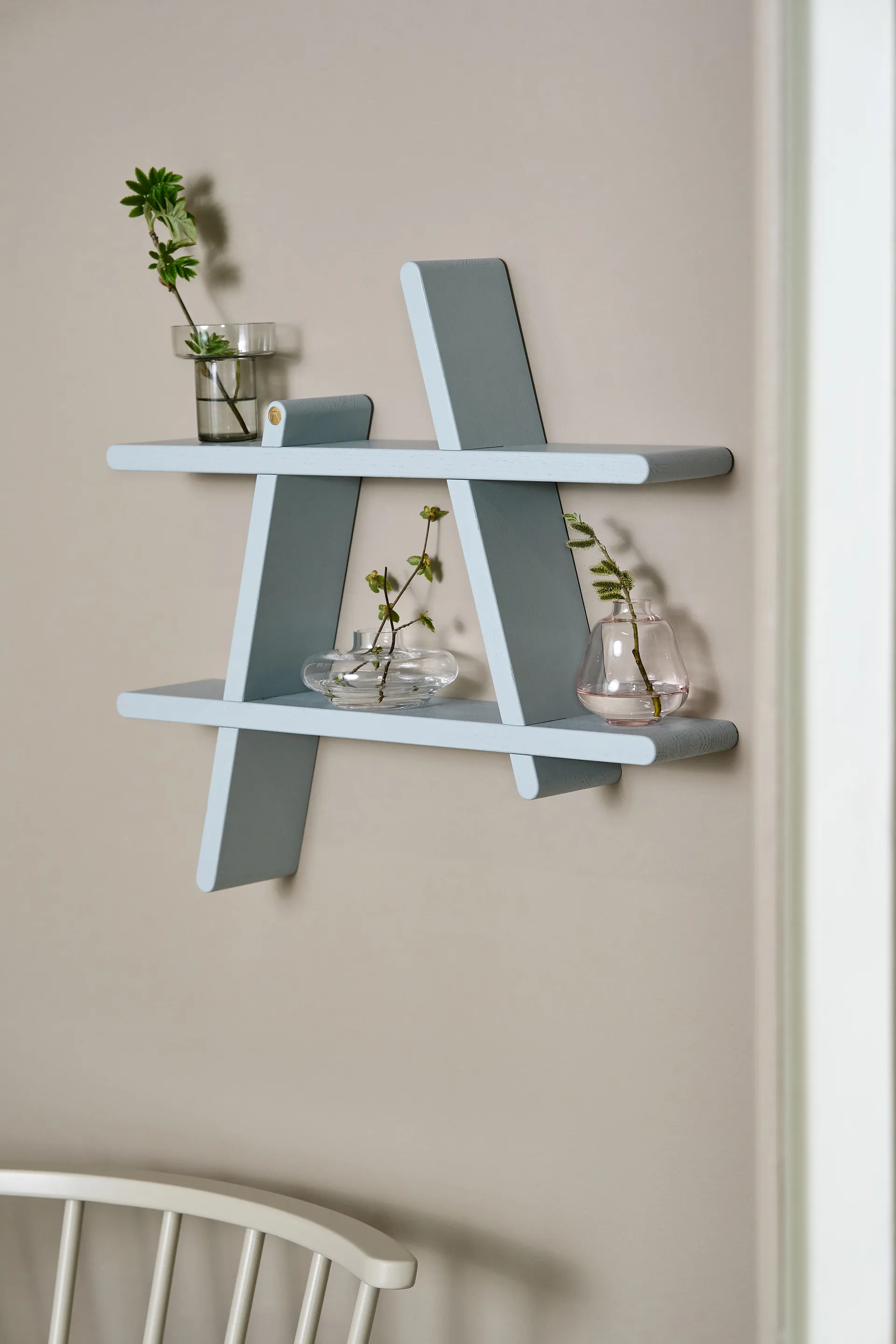 A-Shelf wall shelf Special Edition, Grey blue M 52x9x46 cm Andersen Furniture