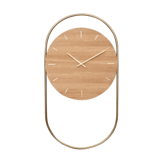 Andersen Furniture A-Wall wall clock 41x76 cm Oak-brass