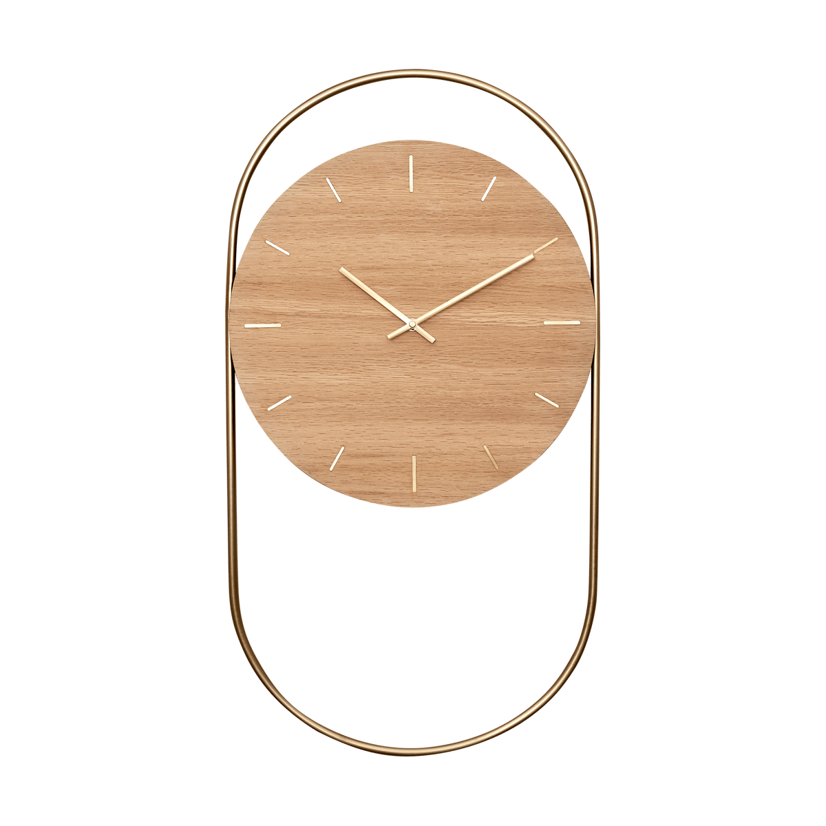 Andersen Furniture A-Wall wall clock 41x76 cm Oak-brass