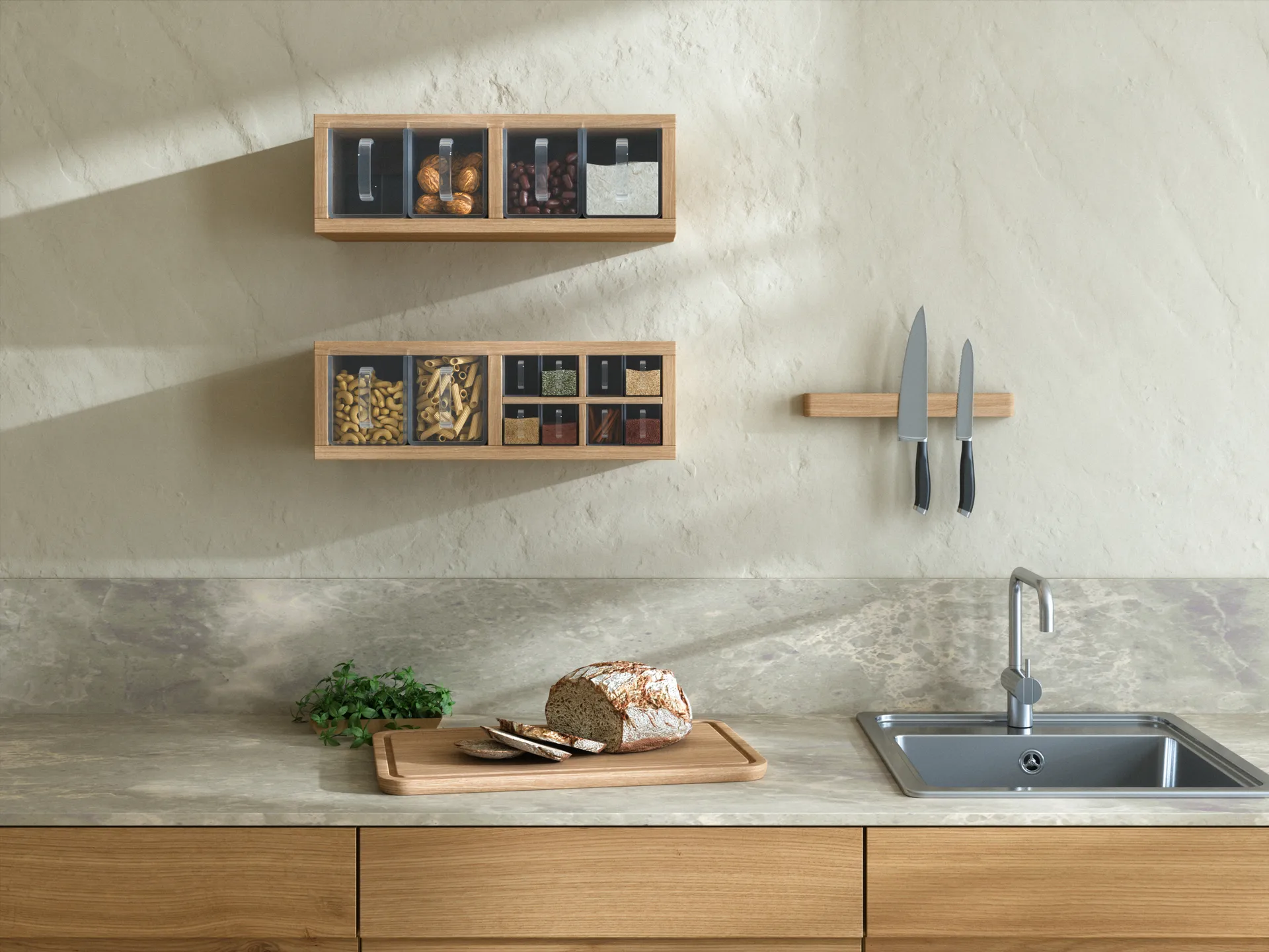 Andersen magnetic strip 32 cm, Oak Andersen Furniture