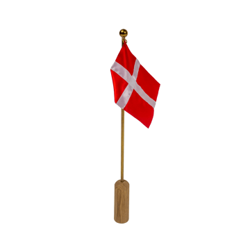 Celebrating Denmark flag 40 cm - Oak-brass - Andersen Furniture