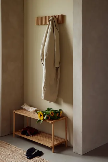Column shoe rack - Matt lacquered oak - Andersen Furniture