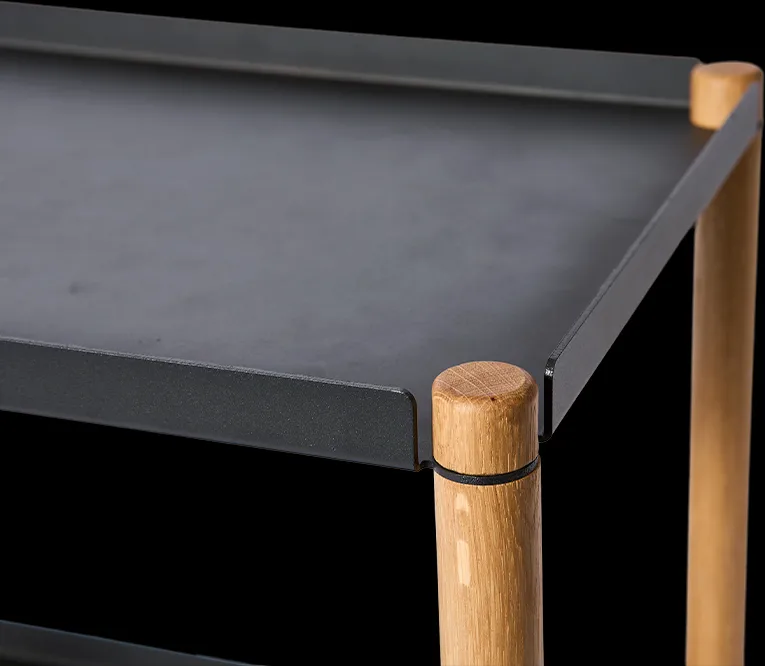 Connect table, Oiled oak, black metal Andersen Furniture
